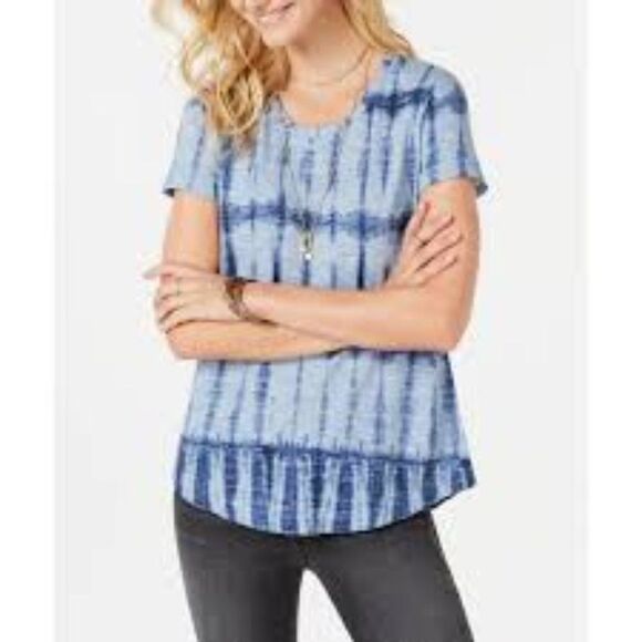 Style & Co. Tops - Style & Co Blue Tie Dye Plus Sized Tee Shirt 2X